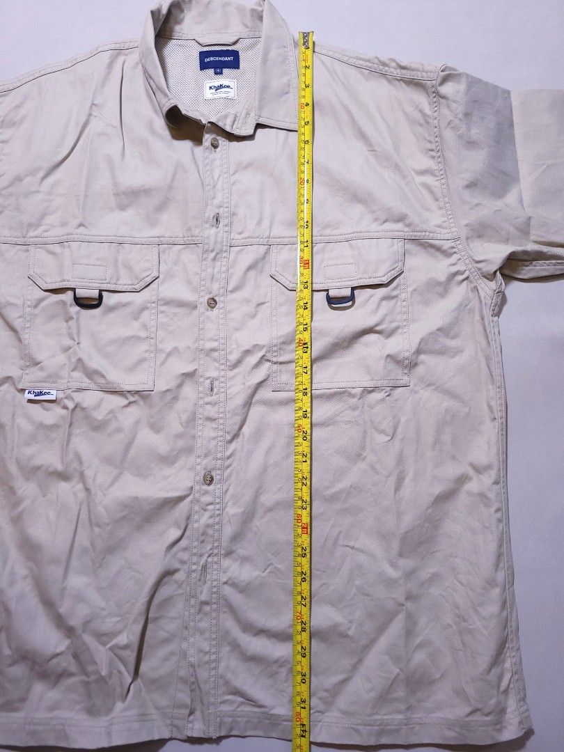 DESCENDANT ANGLER COTTON TWILL FISHING SS SHIRT OG SIZE 04, 男裝