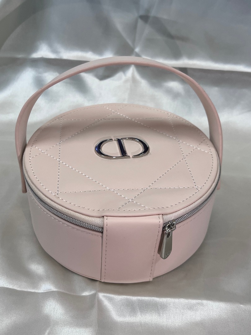 Dior Round Makeup Pouch Bag With Mirror Women s Fashion Bags