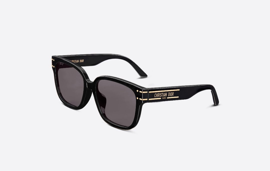 CHRISTIAN DIOR SIGNATURE S7F Black Square Sunglasses, Women's Fashion ...