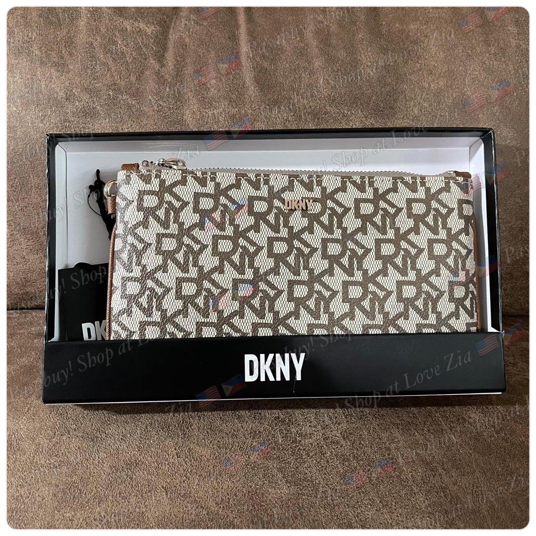 DKNY BRYANT- NEW ZIP AROUND | Brown Women's Wallet | YOOX