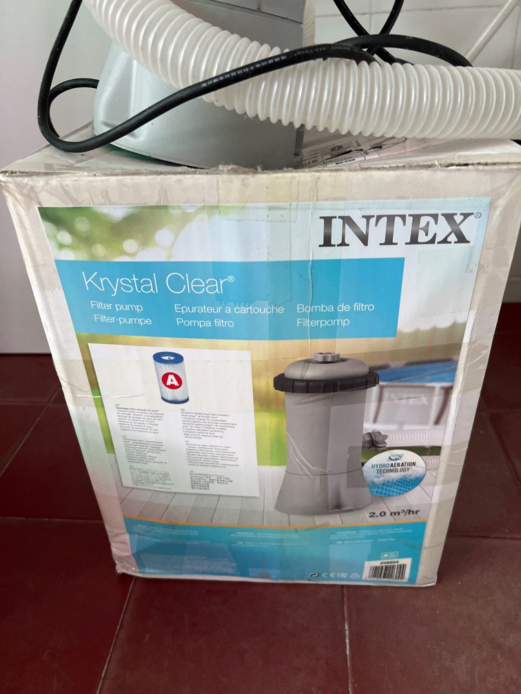 Intex pool filter, Furniture & Home Living, Outdoor Furniture on Carousell
