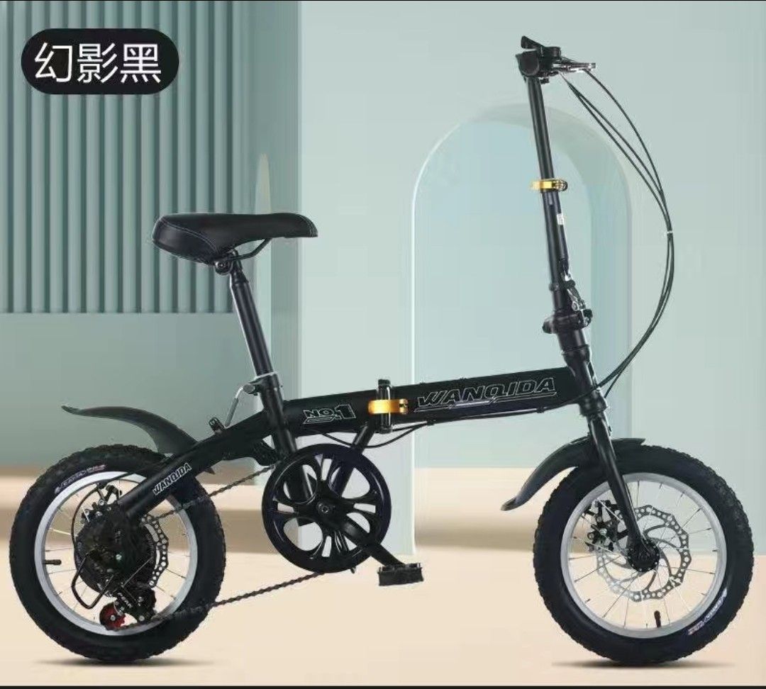 WANQIDA 折りたたみ自転車 ブラック 自転車 WANQIDA 折りたたみ自転車 ブラック
