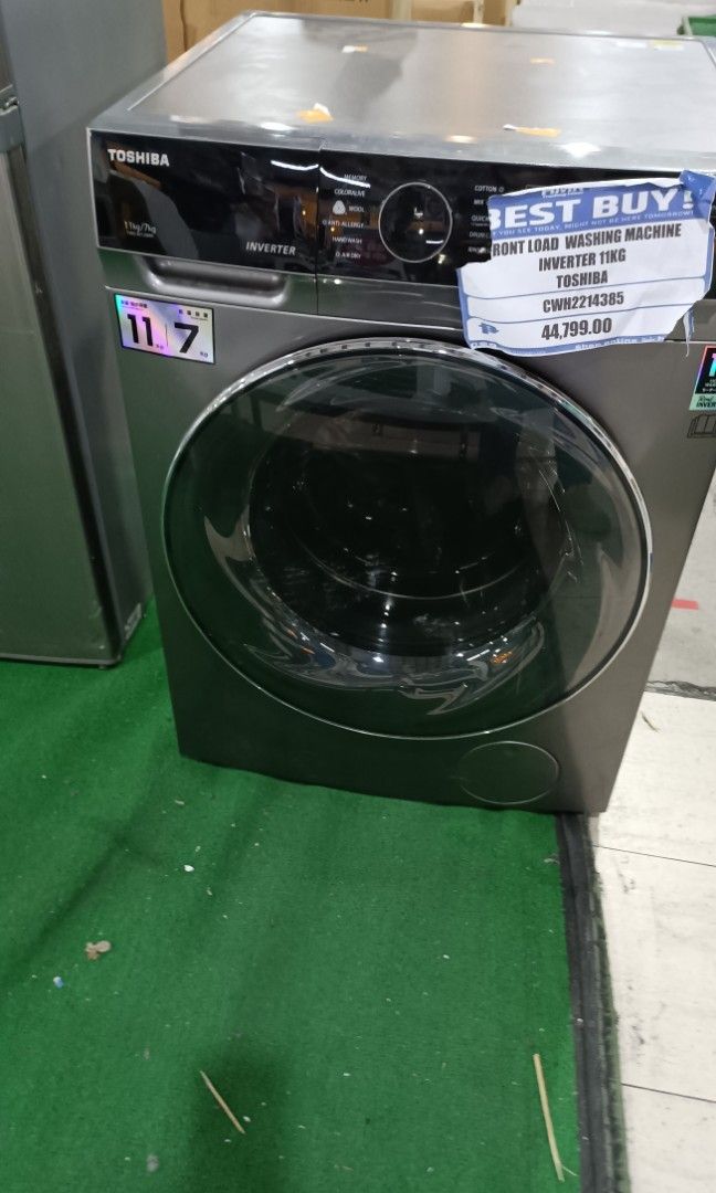Front load washing machine 11kg Toshiba Mode of payment Cash Gcash Card