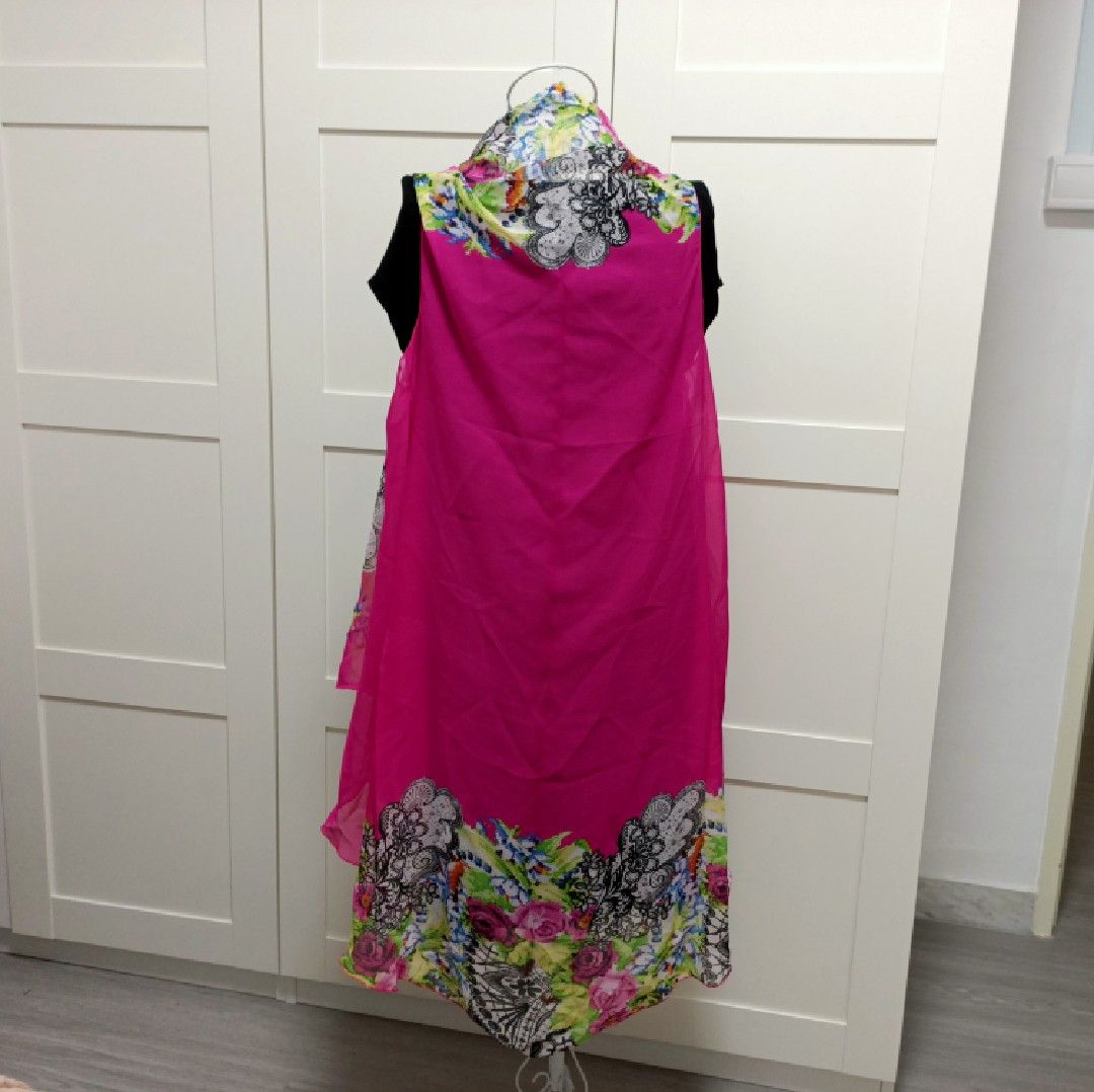 Fuschia Pink Dress Scarf, Women's Fashion, Watches & Accessories