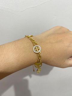 Gelang tory burch gold titanium