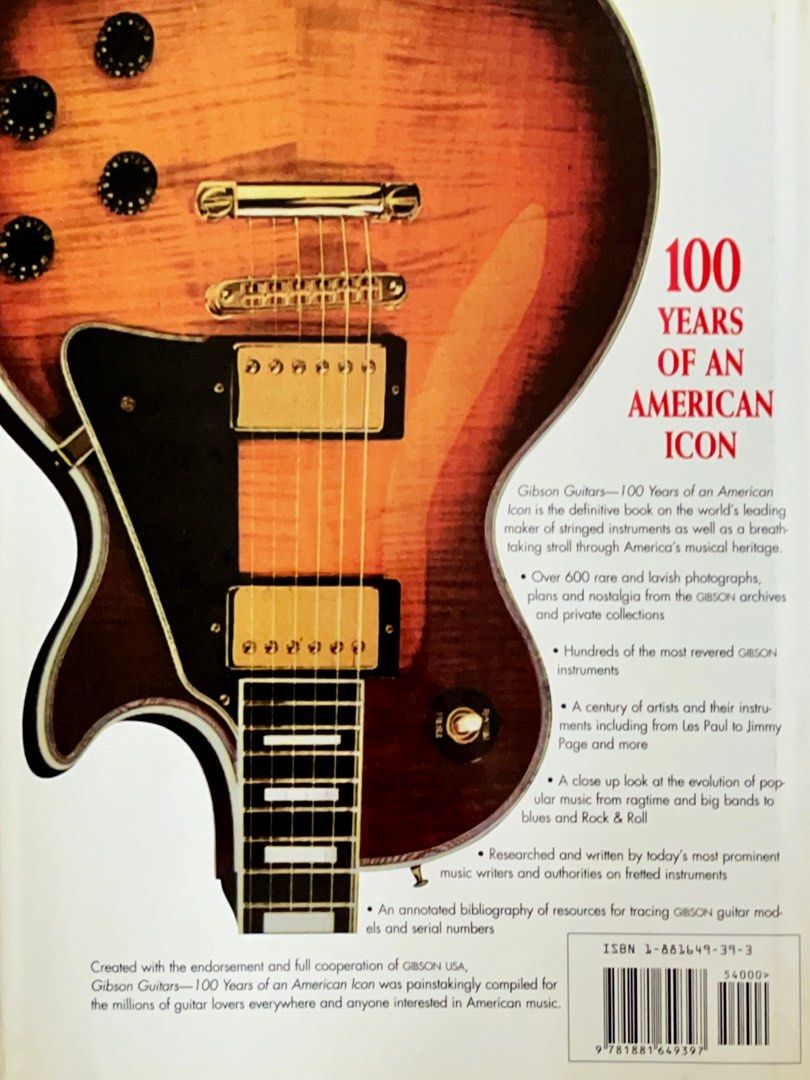 洋書 ギブソン ギター 100年記念 Gibson guitars 100 years of an