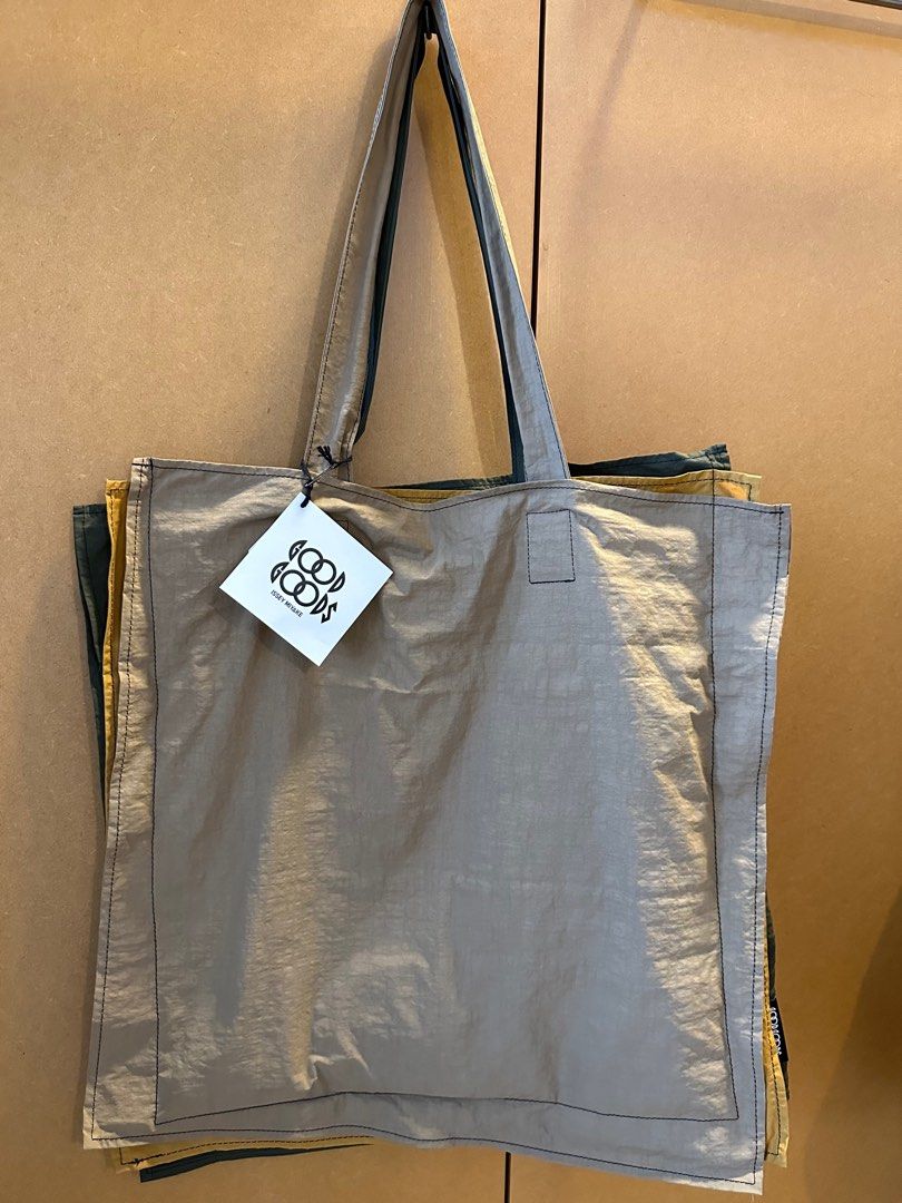 Good Goods Issey Miyake Irogami creased nylon tote bag in beige