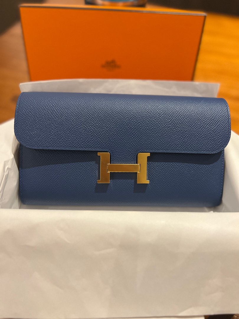 Hermes Constance Long Wallet with Colored 'H' Clasp