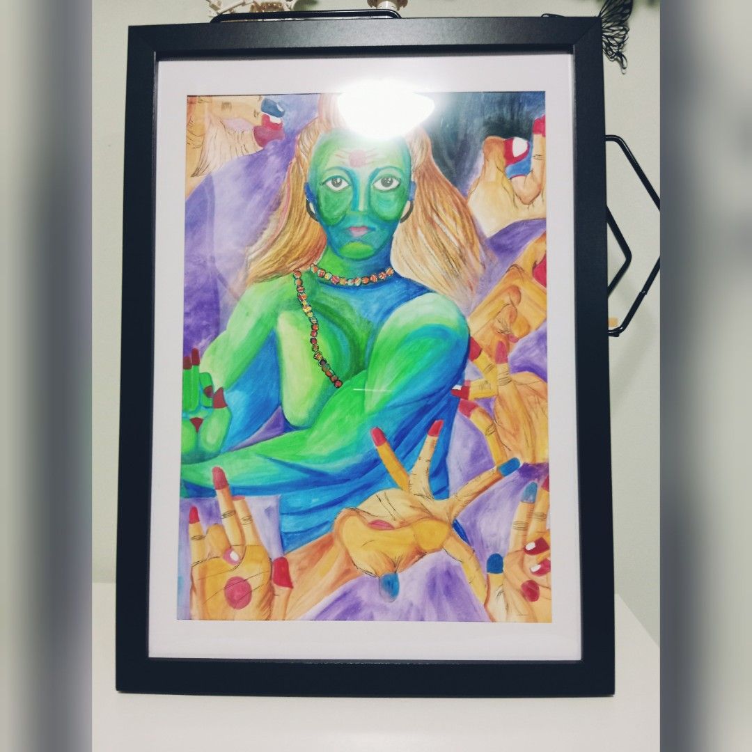 Hindu God picture frame, Furniture & Home Living, Home Decor, Frames