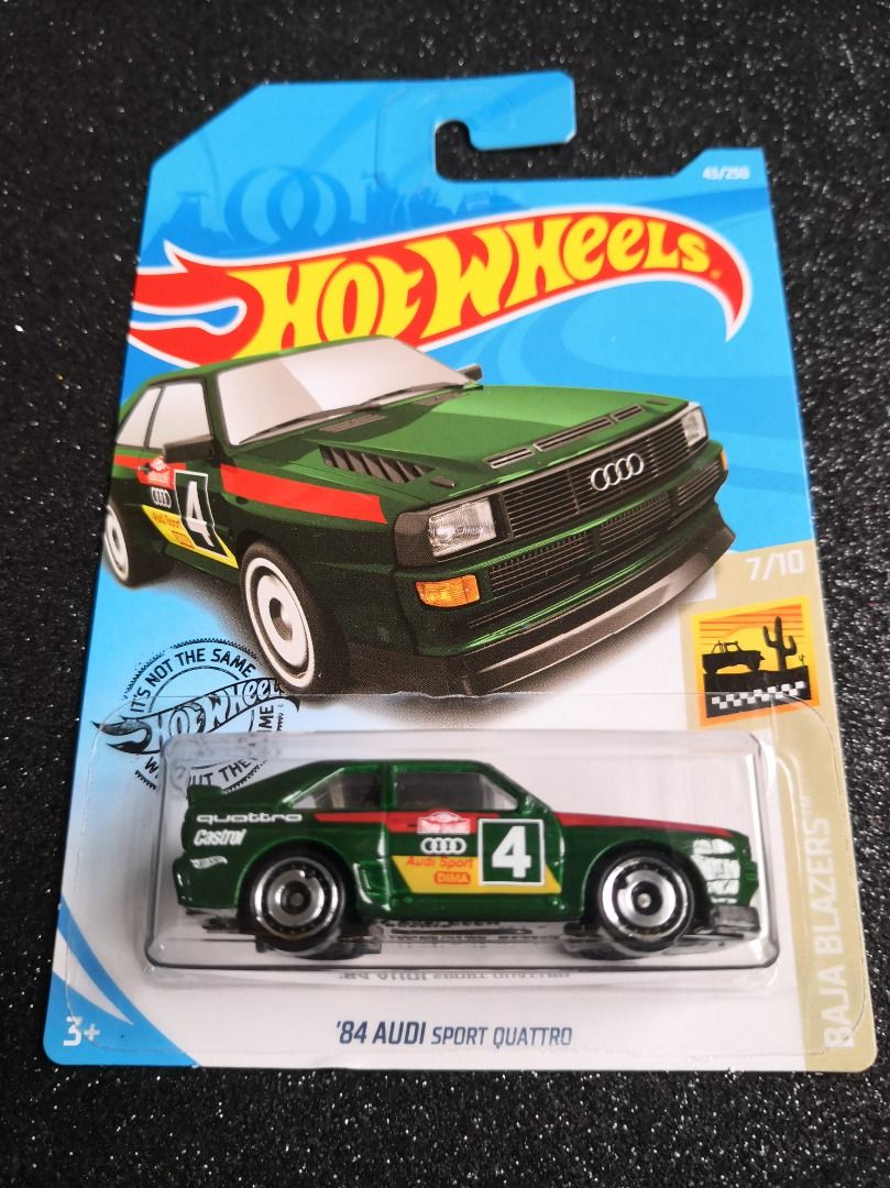 Hot Wheels '84 Audi Sport Quattro Rally Green, Hobbies & Toys, Toys & Games on Carousell