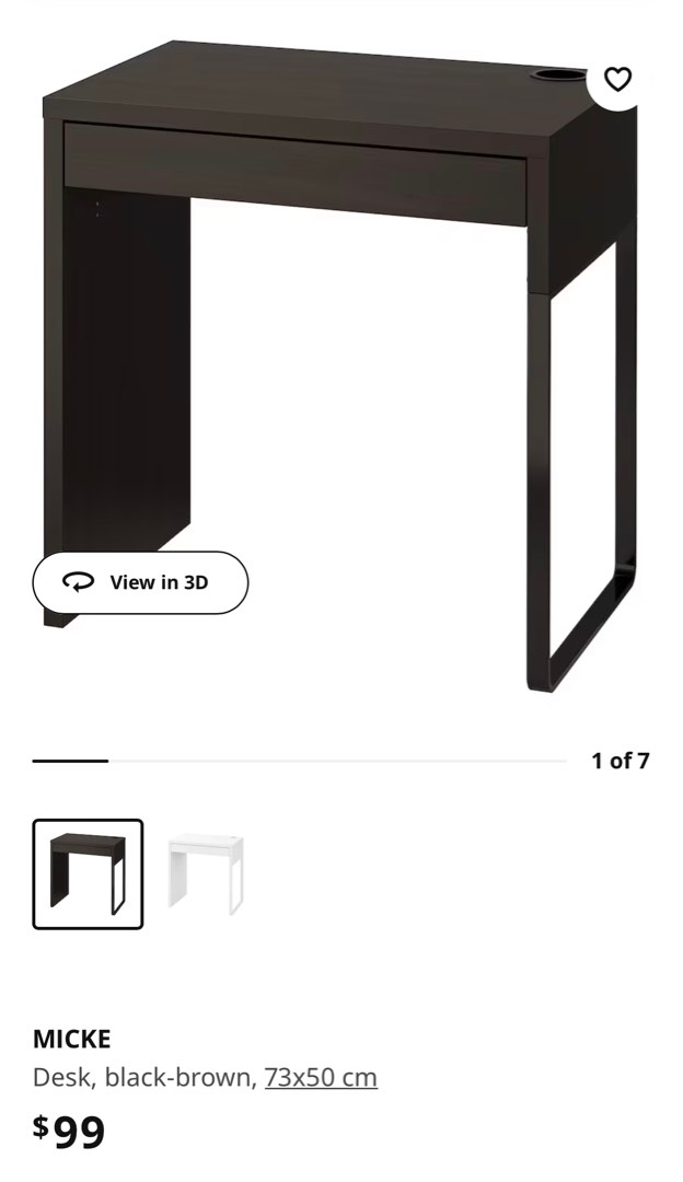 Ikea MICKE study table, Furniture & Home Living, Furniture, Tables