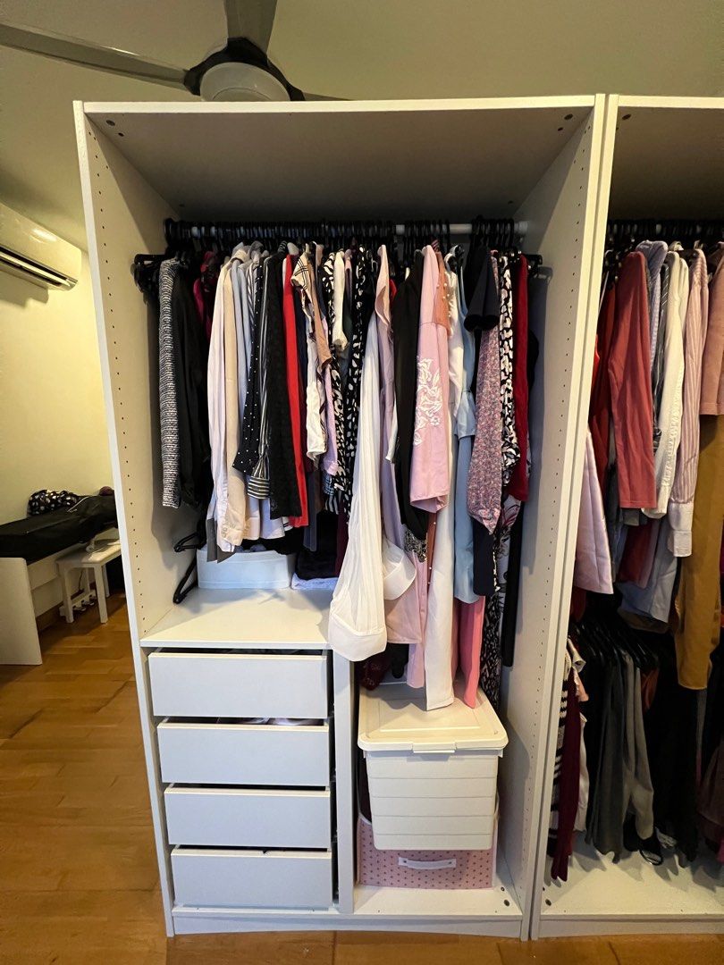 IKEA PAX Open Closet Wardrobe Combination, Furniture & Home Living ...