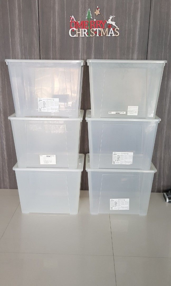 10 IKEA Plastic Empty Containers, Furniture & Home Living, Home