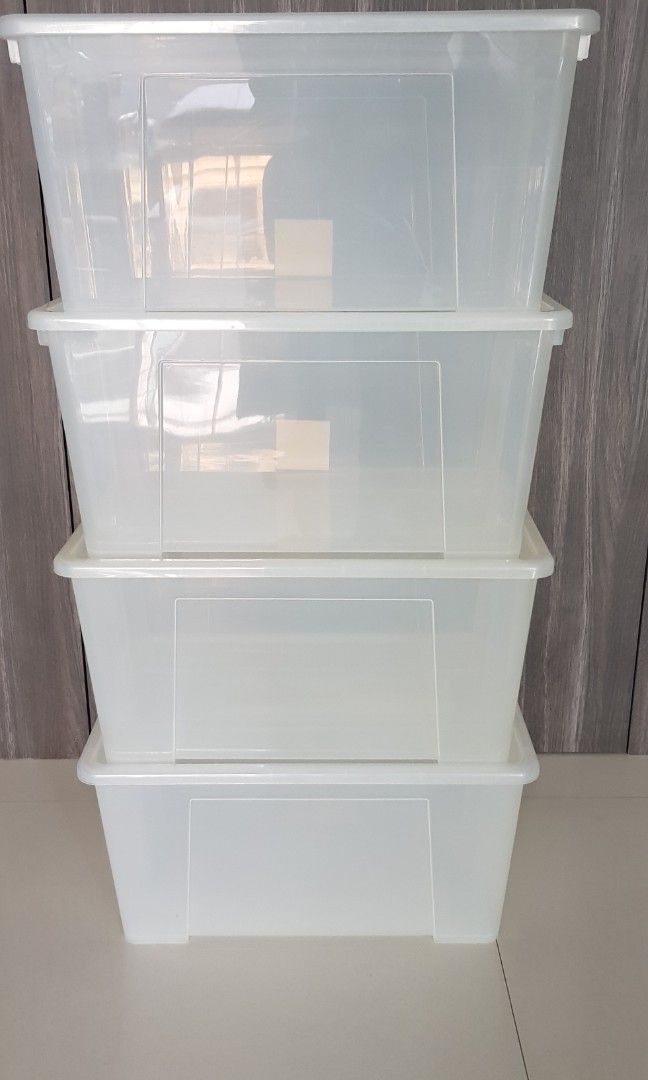 10 IKEA Plastic Empty Containers, Furniture & Home Living, Home