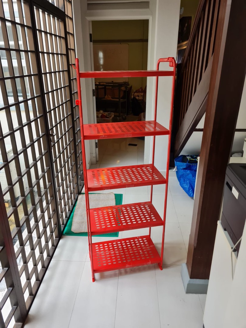 IKEA red rack, Furniture & Home Living, Furniture, Shelves,