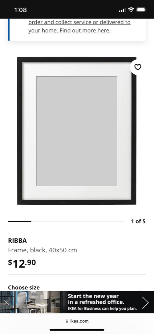 Ikea ribba frame 40x50cm, Furniture & Home Living, Home Decor, Frames