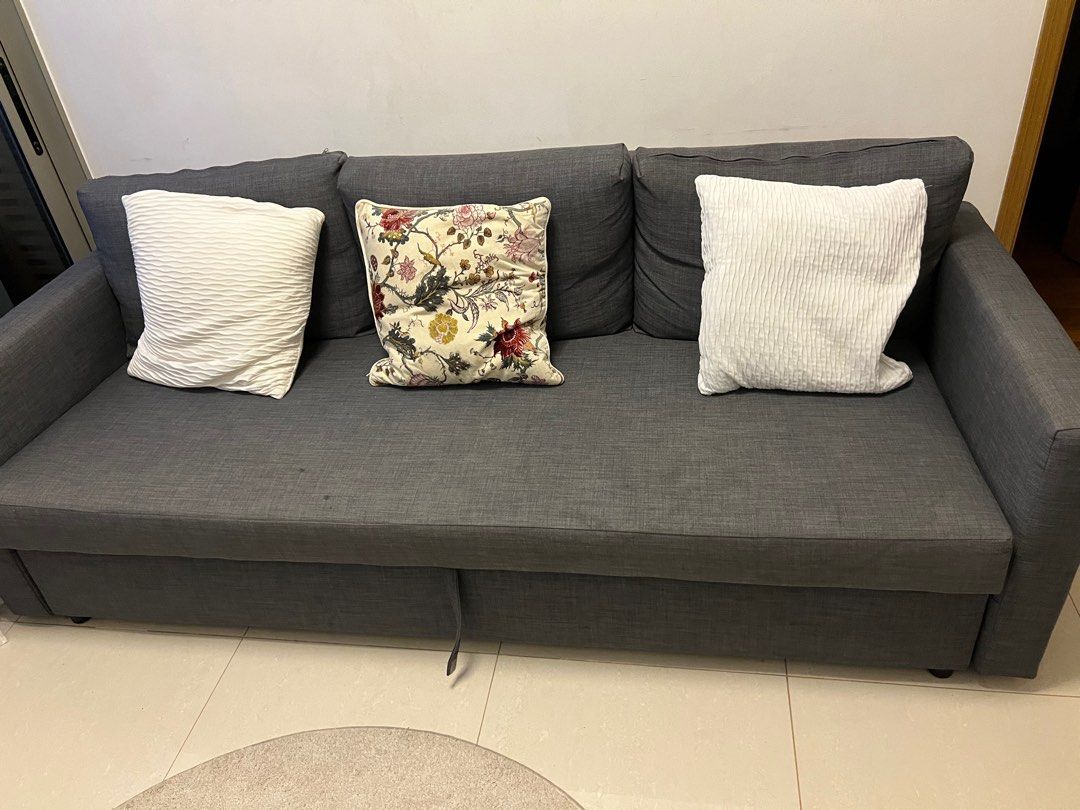 Ikea Sofa cum bed 3 seater large, Furniture & Home Living, Furniture, Sofas on Carousell