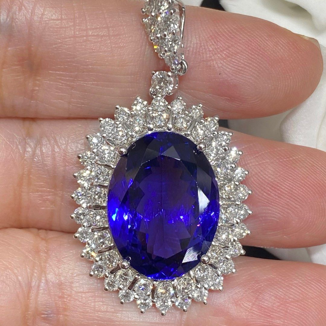 Real on sale tanzanite necklace