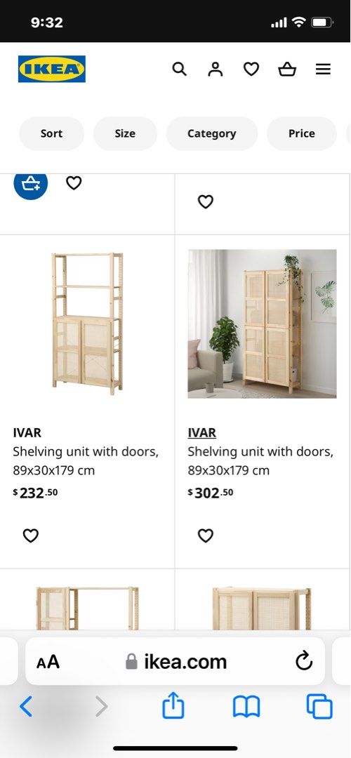 IVAR IKEA SHELVING RACKS 179 x 30 cm, Furniture & Home Living