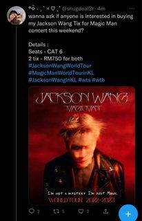 Jackson Wang Concert Tickets