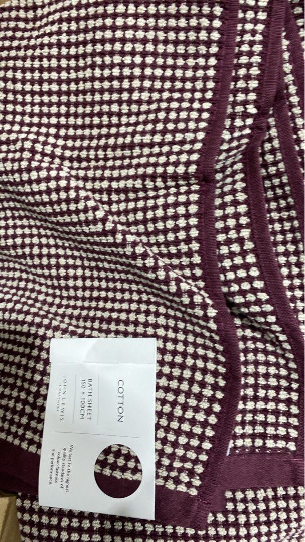 John Lewis Bath Sheet, Furniture & Home Living, Bedding & Towels on Carousell