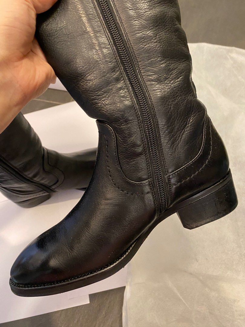 Katharine Hamnett leather boot size 24.5 近乎全新只限九龍灣地鐵站