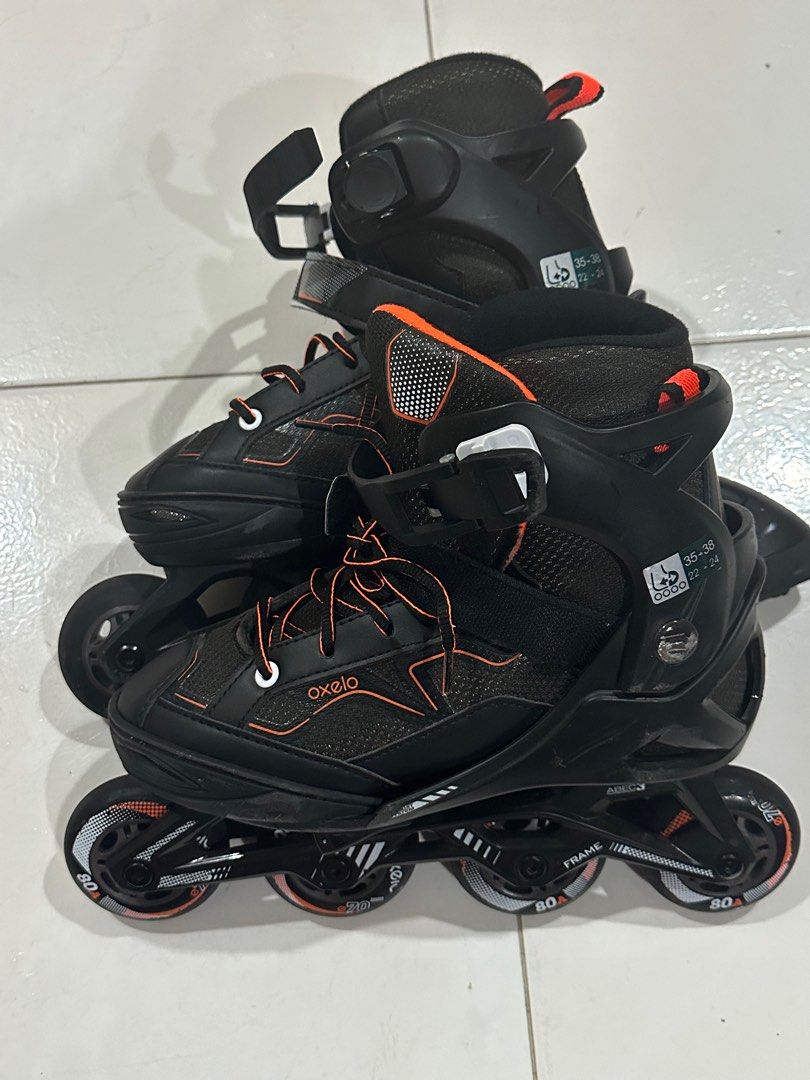 Kids Inline Skates Oxelo Fit 3 JR Black Orange Sports Equipment kids-inline-skates-oxelo-fit-3-jr-black-orange-sports-equipment