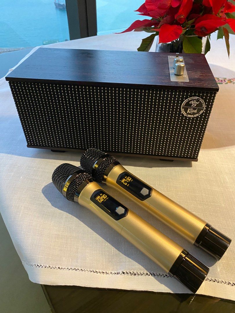 Klipsch The One speaker + wireless microphones good karaoke set, 音響器材