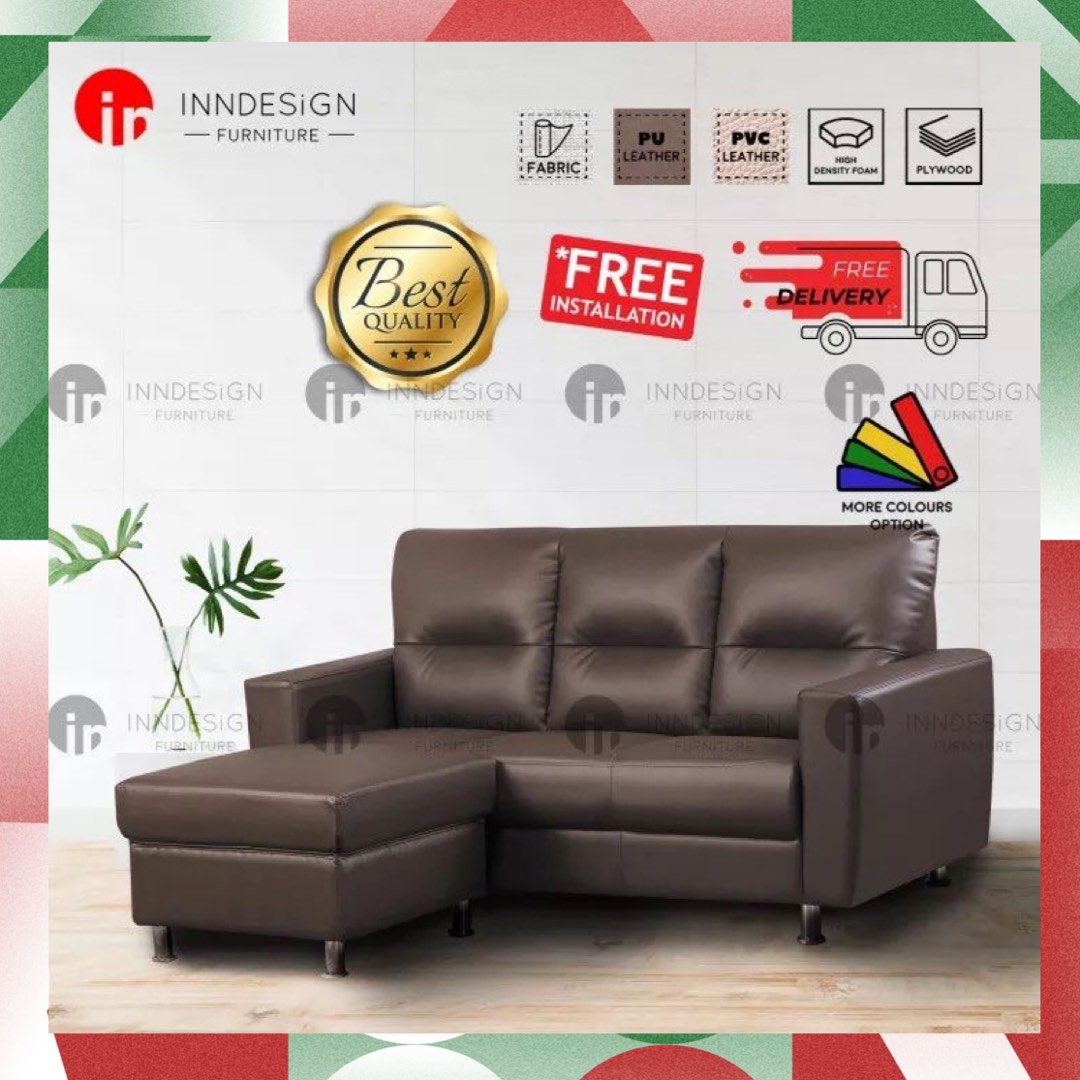 L Shape Sofa Christmas, Furniture & Home Living, Furniture, Sofas on