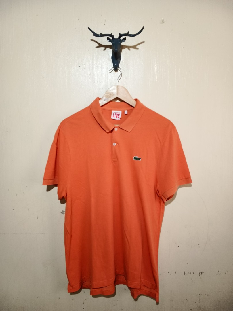 Lacoste L!ive Classic Polo Shirt in Orange for Men