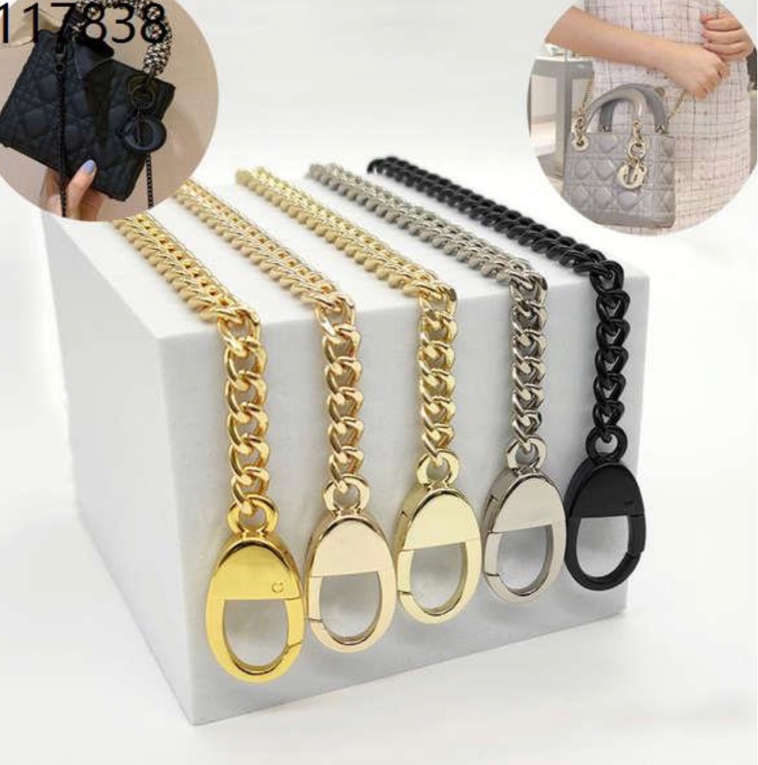 Lady Dior Bag Chain Strap Shoulder light gold with white shoulder pad