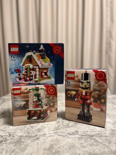 [Limited Edition] Lego Christmas Bundle Set (GingerBread House, Nut Cracker, Snowglobe)