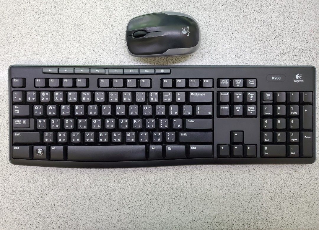 Logitech MK260 wireless keyboard and mouse, 電腦＆科技, 電腦周邊及配件, 電腦鍵盤及相關產品
