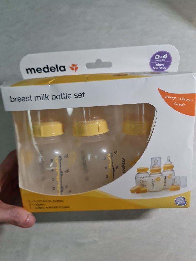 Medela milk bottle set 0-4 months, Babies & Kids, Nursing & Feeding ...