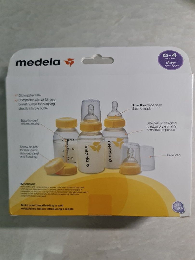 Medela milk bottle set 0-4 months, Babies & Kids, Nursing & Feeding ...