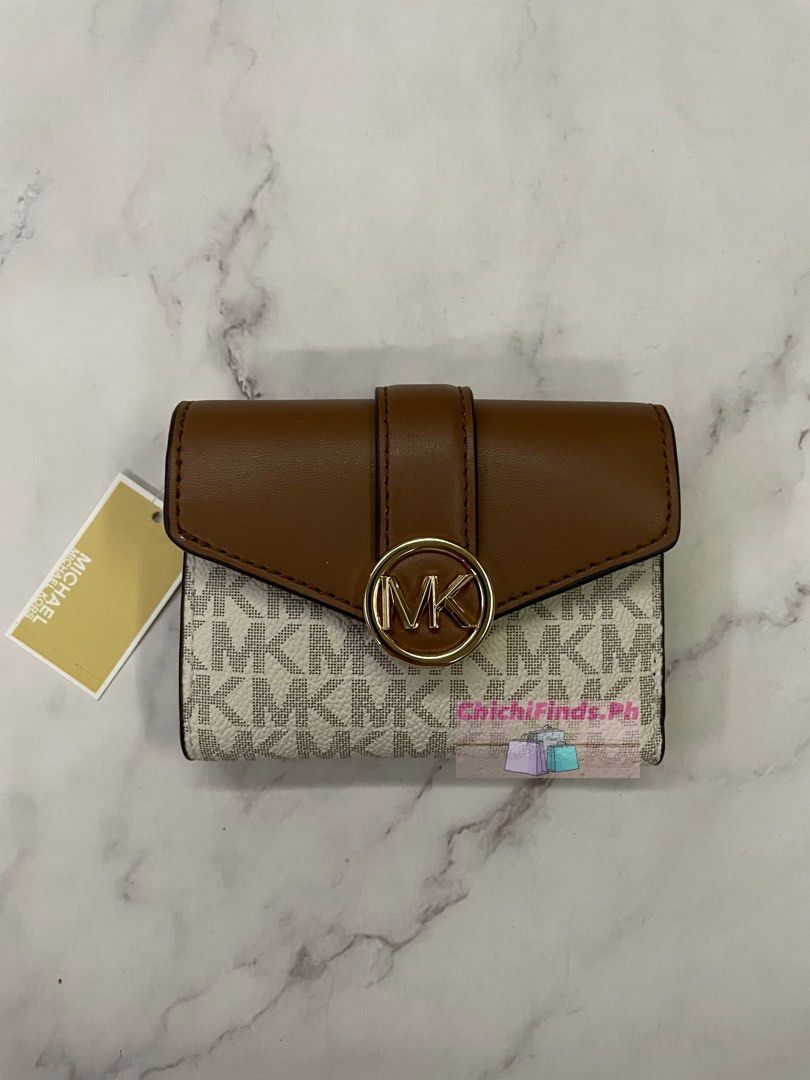 Michael Kors Carmen Medium Flap Bifold Wallet In Vanilla Womens Fashion Bags And Wallets