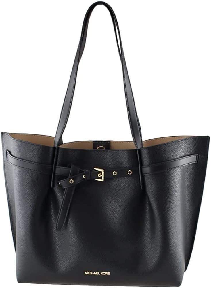 Michael Kors MK Emilia Large Tote Bag (Category: Luxury Bags & Wallets) located in Quezon City. Submitted by lovedthem (Listing ID 1202736268, Image 1). Description: Michael Kors Emilia Large Tote Leather Shoulder Purse Handbag in Black.