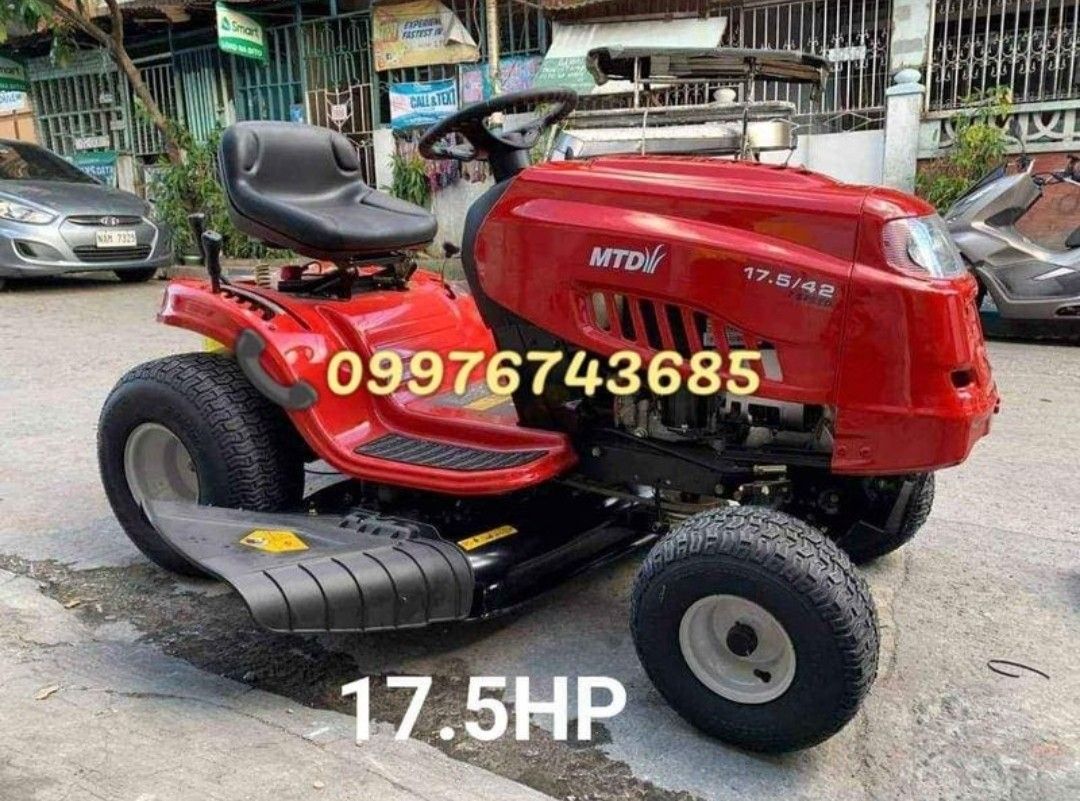 MTD 15.5HP / 17.5HP Ride On Mower (Category: Industrial Equipment) located in Caloocan City. Submitted by emgaile (Listing ID 1202760438, Image 2). Description: MTD 15.5HP / 17.5HP Ride On Mower 15.5HP : ₱175,000 17.5HP : ₱195,000 (PLEASE SEE SPECS. ON UPLOADED PHOTOS) Contact us for faster transaction. TO GOD BE THE GLORY!.