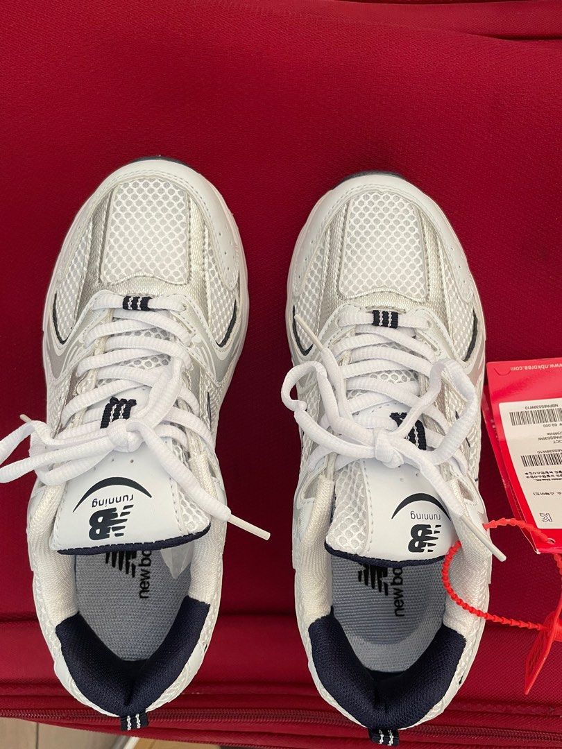 New Balance 530 trainers in white silver and blue US 6, Men's Fashion