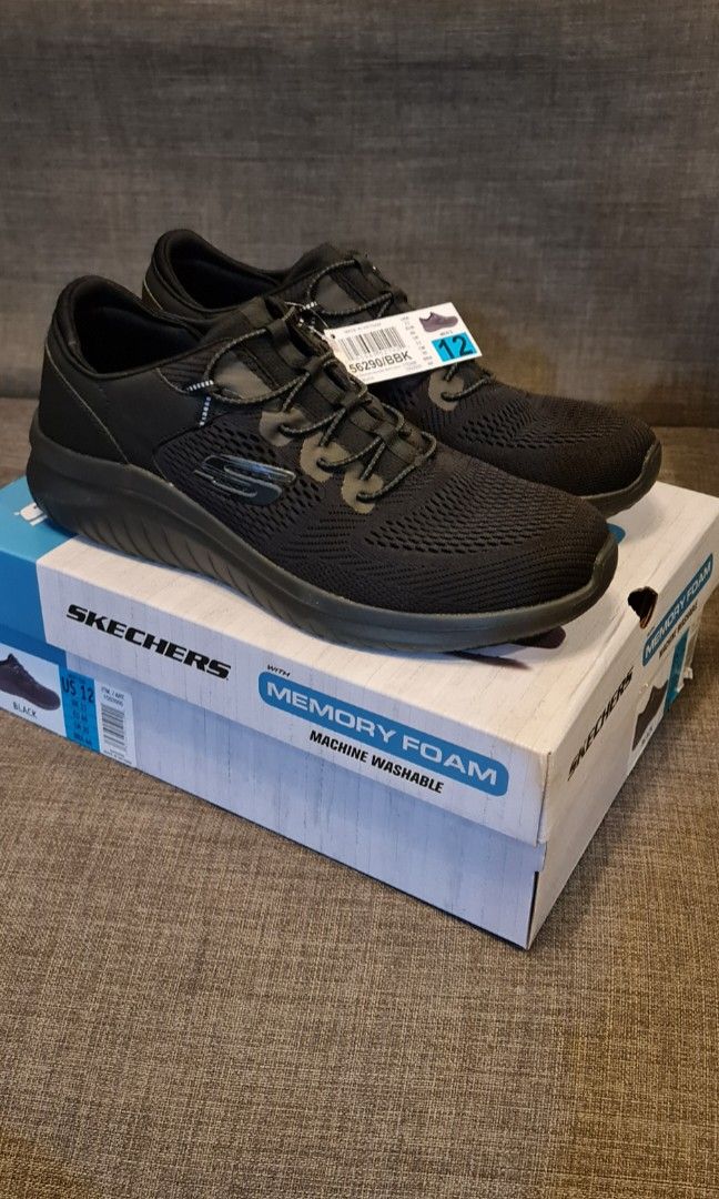 Skechers black rubber shop shoes