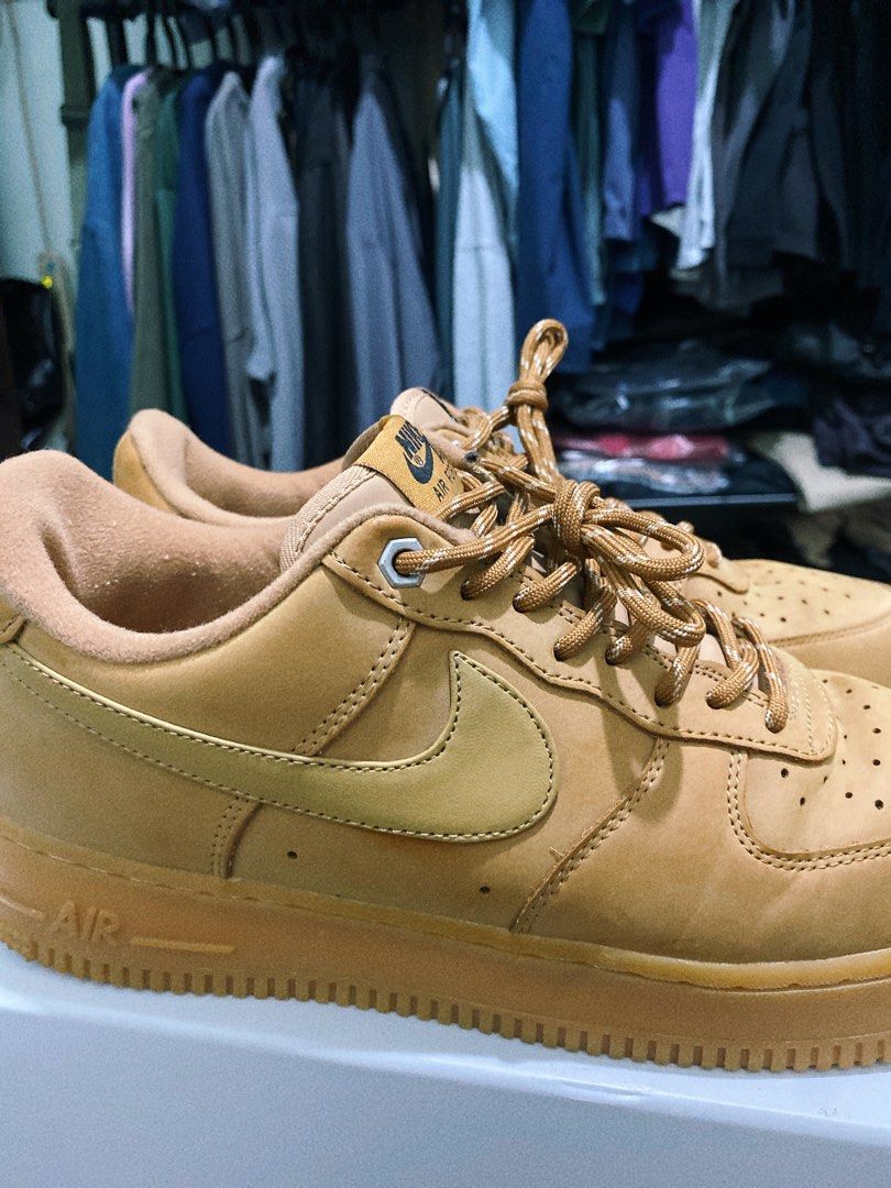 Nike Air Force 1 Low '' Wheat '' 小麥色男鞋CJ 二手, 他的