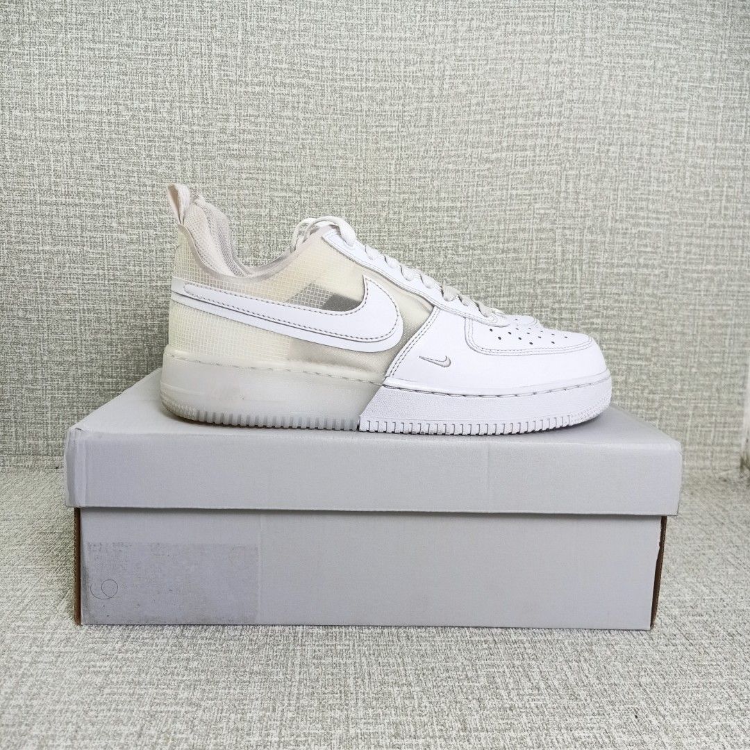Nike Air Force 1 React Coconut Milk, Fesyen Pria, Sepatu , Sneakers di Carousell