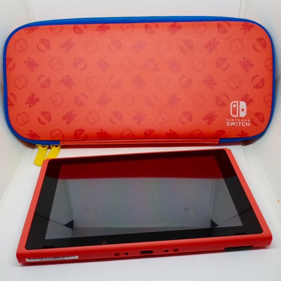 SALE NINTENDO SWITCH V2 TABLET ONLY MARIO RED BLUE EDITION
