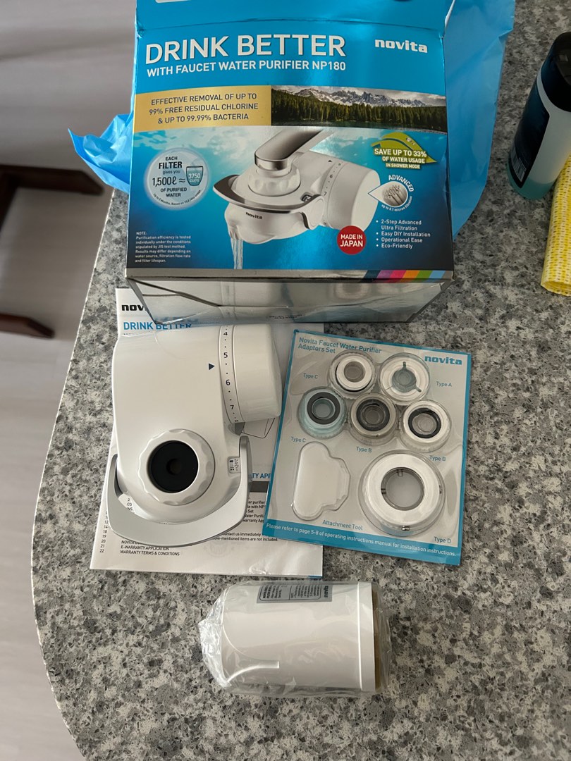 Novita water filter set brand new, Furniture & Home Living, Bathroom