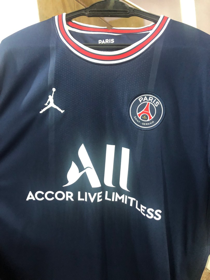 Original Nike Jordan x Paris Saint Germain 2021 22 Home Kit Shirt