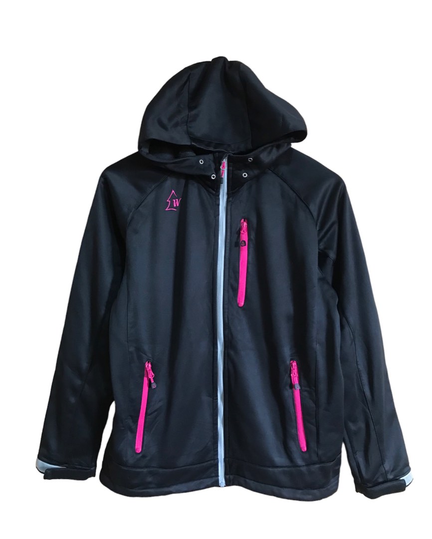 Original WOODS CANADA Women Black Hooded Jacket, Women's Fashion, Coats