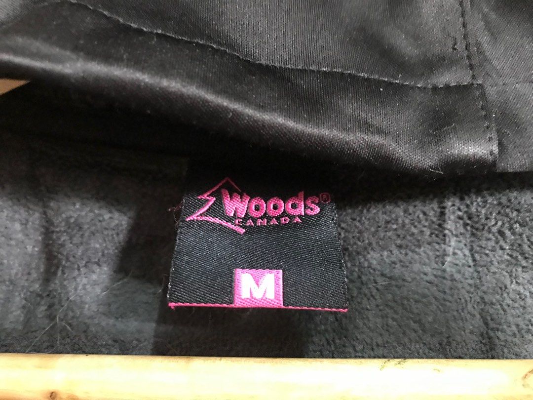 Original WOODS CANADA Women Black Hooded Jacket, Women's Fashion, Coats
