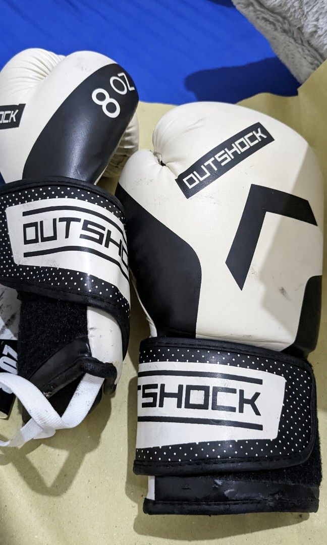Out Shock Boxing OUTSHOCK 300 beginner adult training boxing gloves - white, Sports ...