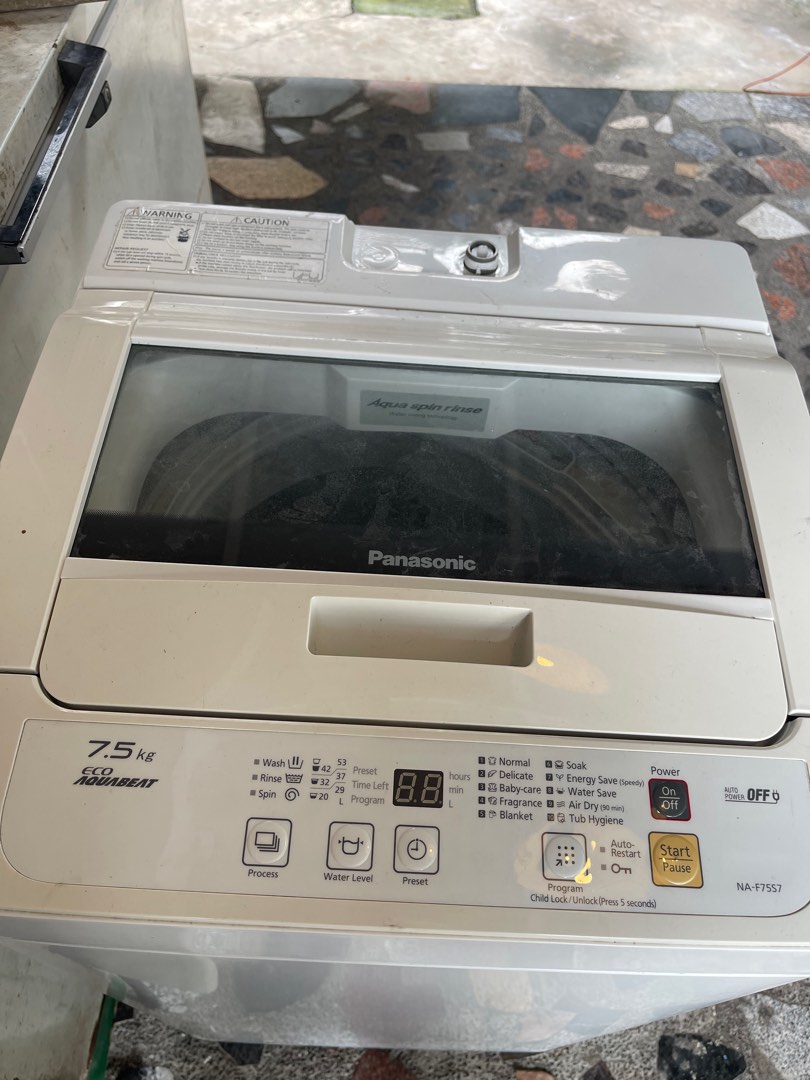 Panasonic Washing Machine 7.5kg, TV & Home Appliances, Washing Machines