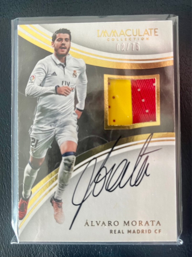 Panini Immaculate Alvaro Morata Auto Patch Jersey /75 Real Madrid 